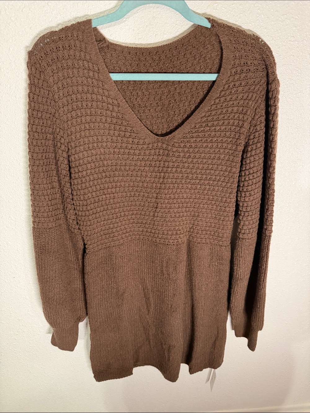 Brown V-Neck Women's Sweater